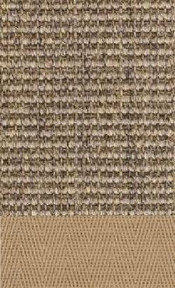 Sisal Salvador kit 044 tæppe med kantbånd i beige 002